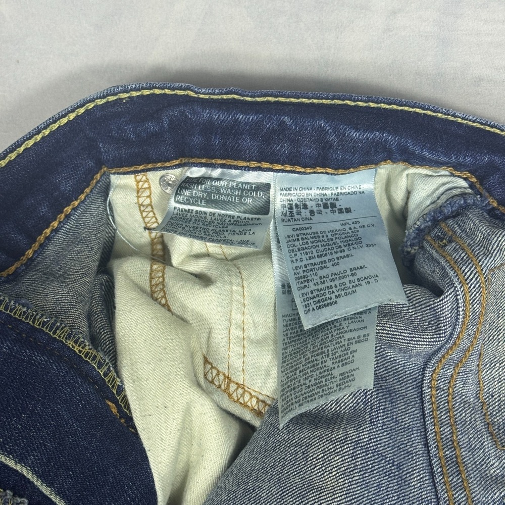 Levi's 512 Mens Tapered Leg Jeans Blue Denim Five Pockets Slim Fit‎ Size W38 L30 - Picture 13 of 16